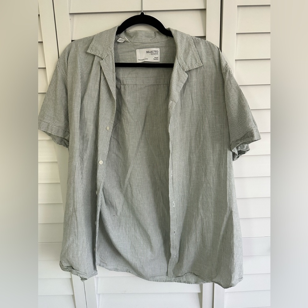 Men's Casual Striped Button Down Shirt by SELECTED HOMME
